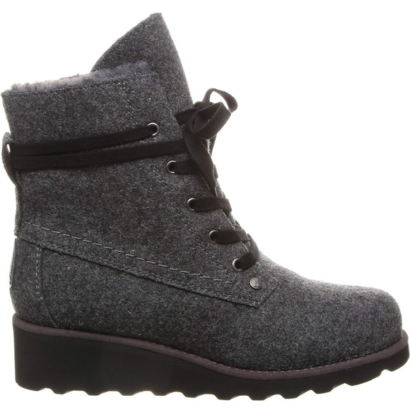 BEARPAW Women's Krista grey Women's Boot Suede / Slip On Boot |Winter Boot 9 - Picture 1 of 6